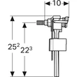 GEBERIT TÖLTŐSZELEP 3/8"136.703.00.3