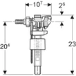 GEBERIT 383 TÍP. UNIF. TÖLTŐSZELEP 240.705.00.5