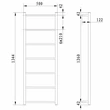 Kép 2/2 - SAPHO SHICK TÖRÖLKTARTÓ 500X1344MM MATT FEKETE SH500B