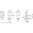 LAUFEN PRO ÁLLÓ KOMBI-WC mélyöblítésű, Vario lefolyó 824958