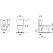 LAUFEN PRO Álló kombi-WC, mélyöblítésű, vízszintes lefolyó 824956