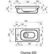 RAVAK Chrome 400 kézmosó balos  XJGL1100000