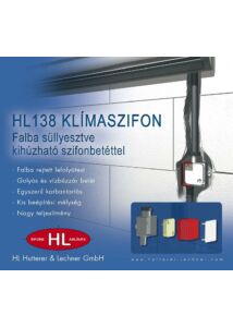 HL138 Klímaszifon falba süllyesztve DN32 – 100x100mm