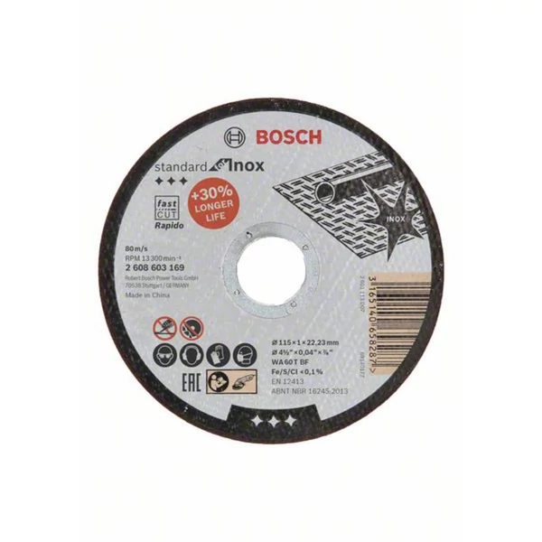 BOSCH. VÁGÓKORONG INOX 115x1  2608603169