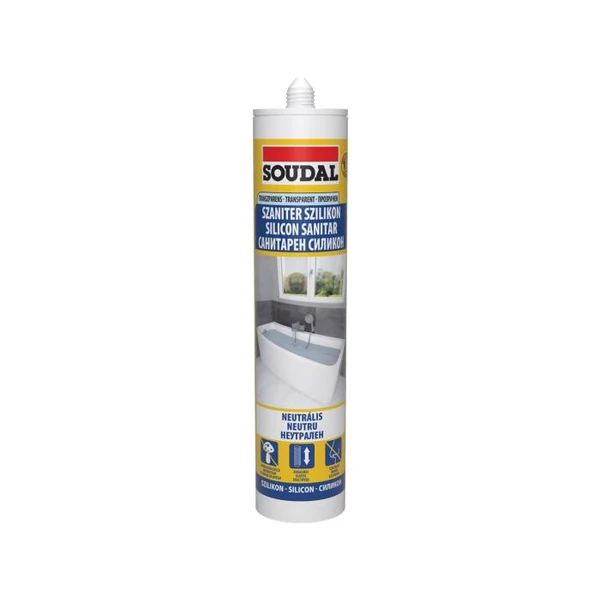 SOUDAL  SZANITER SZILIKON NEUTRÁLIS TRAN. 280ml 117973